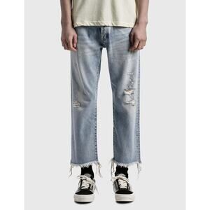 John Summit Men's The Kane 2 Casper Cropped Distressed Ripped Denim Jeans in 38